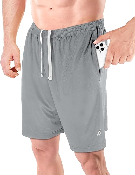 Men's Athletic Shorts Quick Dry Loose-Fit Lightweight Running Workout Gym Shorts with Pockets